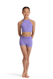 BLOCH CZ30008 GIRLS EMB MESH CROP TOP