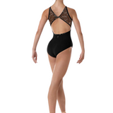 BLOCH L4167 WOMEN RAY HIGH NECKLINE MESH DETAIL OPEN BACK HALTER LEOTARD
