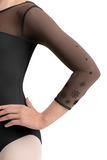 MIRELLA M60002C GIRLS MESH 3/4 SLEEVE LEOTARD