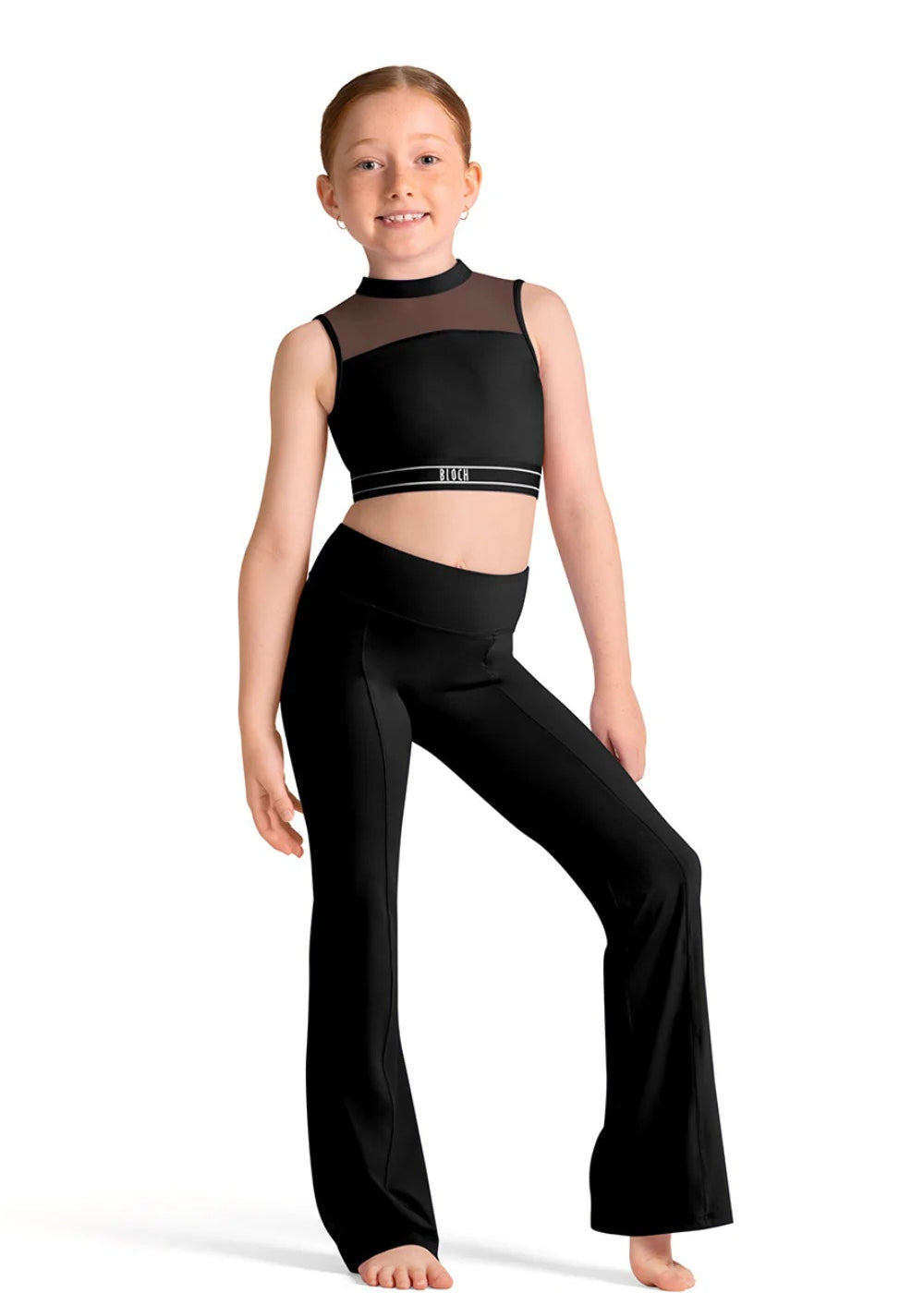 BLOCH CZ30028 GIRLS HENNY OPEN BACK CROP TOP