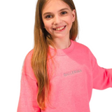 COVET DANCE BLRN-EMB YOUTH BALLERINA EMBROIDERED SWEATSHIRT