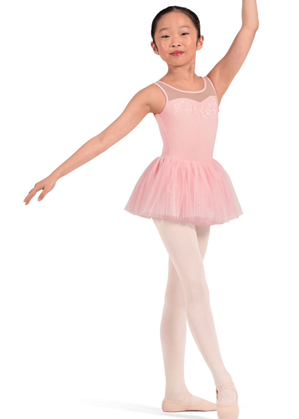 MIRELLA M50011C GIRLS EMB TANK TUTU LEOTARD - The Dance Shoppe