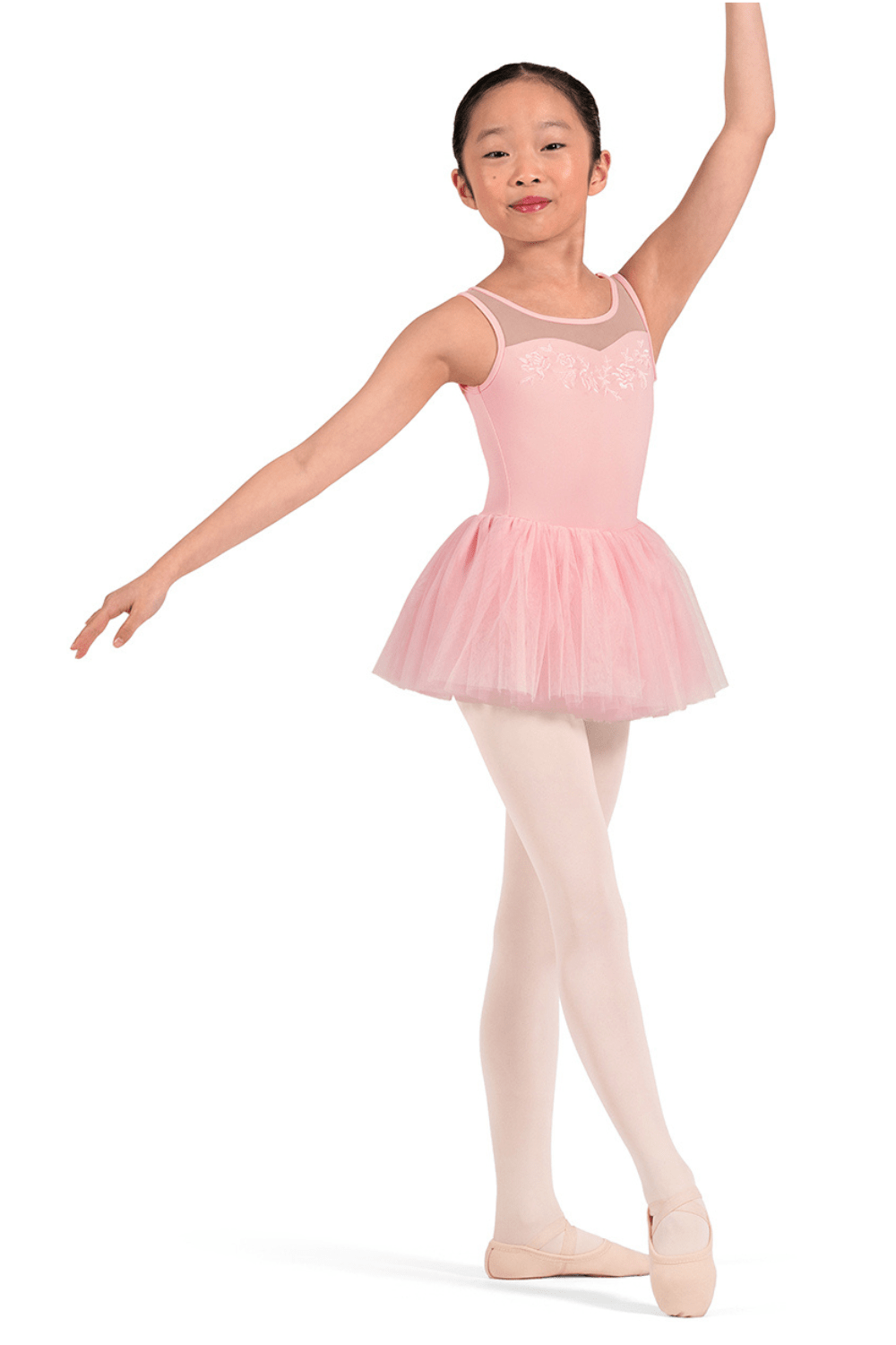 MIRELLA M50011C GIRLS EMB TANK TUTU LEOTARD - The Dance Shoppe