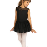 DANSHUZ 25203C GIRLS DORIAN CAP SLEEVE FLOCKED SKIRTED DRESS