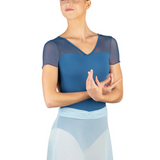 BALLET ROSA MONIA WOMEN OPEN BACK V-FRONT CAP SLEEVE LEOTARD