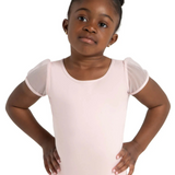 CAPEZIO 11311C GIRLS BACK KEYHOLE PUFF SLEEVE LEOTARD
