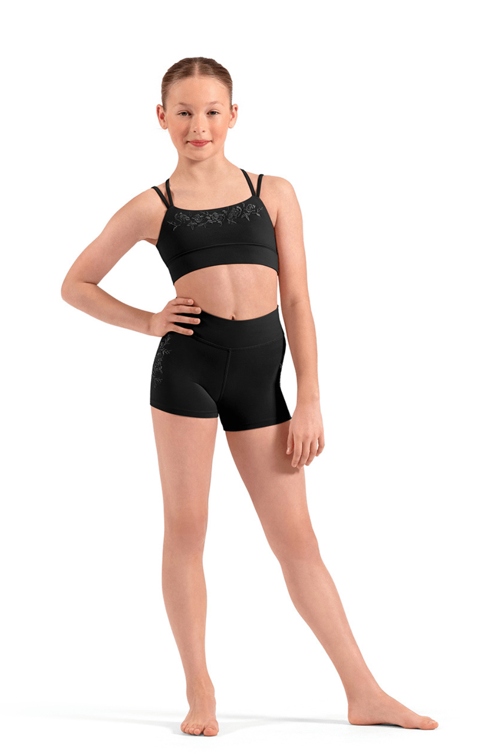 MIRELLA M90009C GIRLS HI WAIST SHORTS - The Dance Shoppe