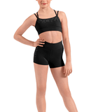 MIRELLA M90009C GIRLS HI WAIST SHORTS - The Dance Shoppe