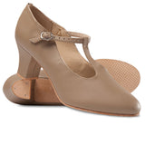DANSHUZ 8518 ADULT TAN BROADWAY T-STRAP CHARACTER SHOE