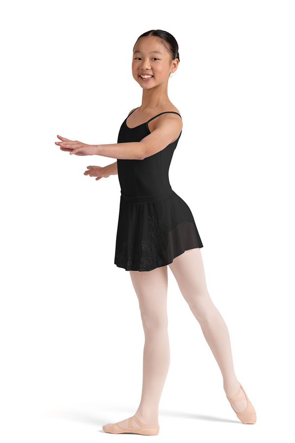 BLOCH CR10002 GIRLS EMBROIDERED PULL ON SKIRT