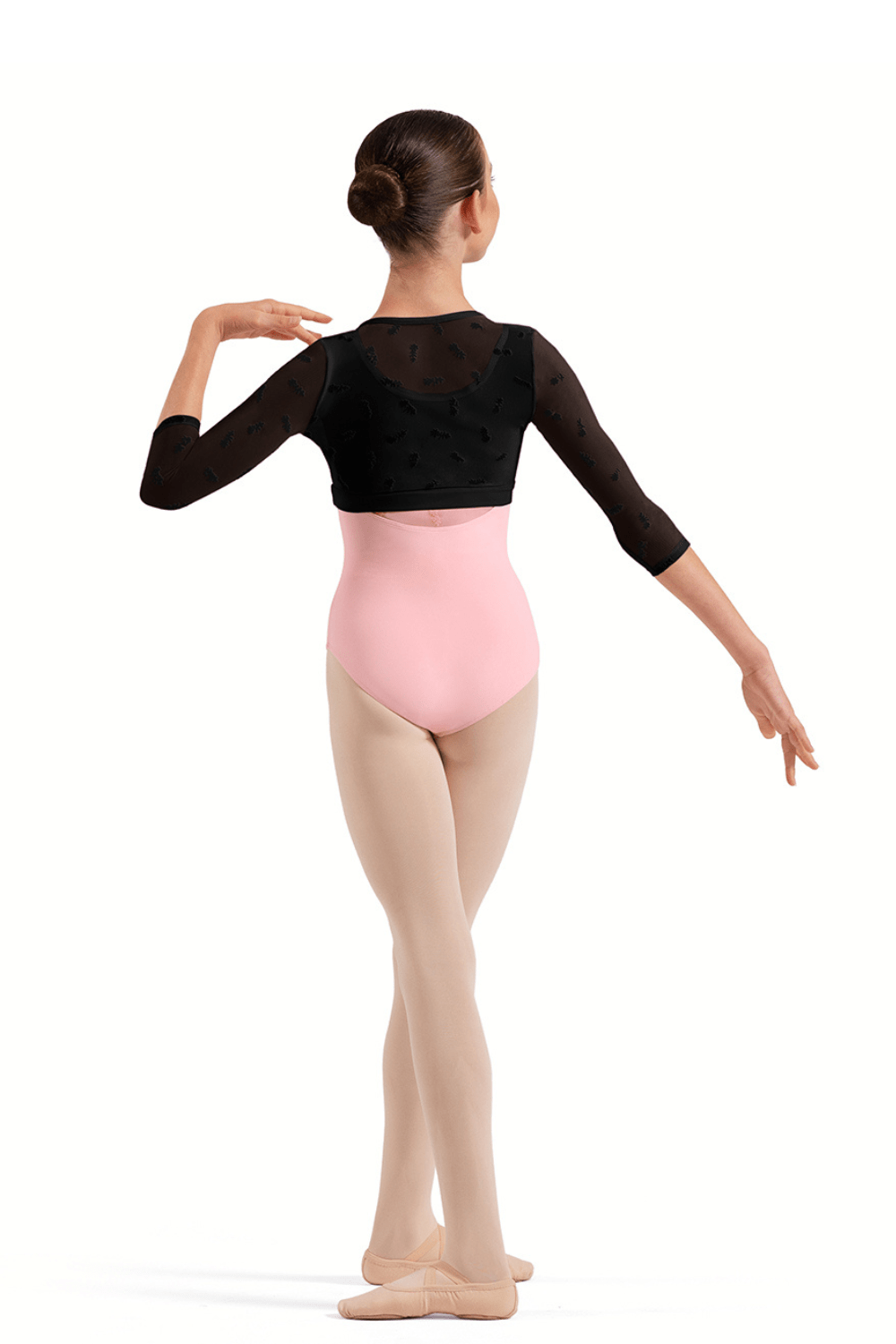 BLOCH CZ30035 GIRLS 3/4 SLEEVE WRAP TOP - The Dance Shoppe