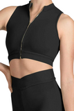 MIRELLA M7060L WOMEN MIAMI ZIP FRONT CROP TOP