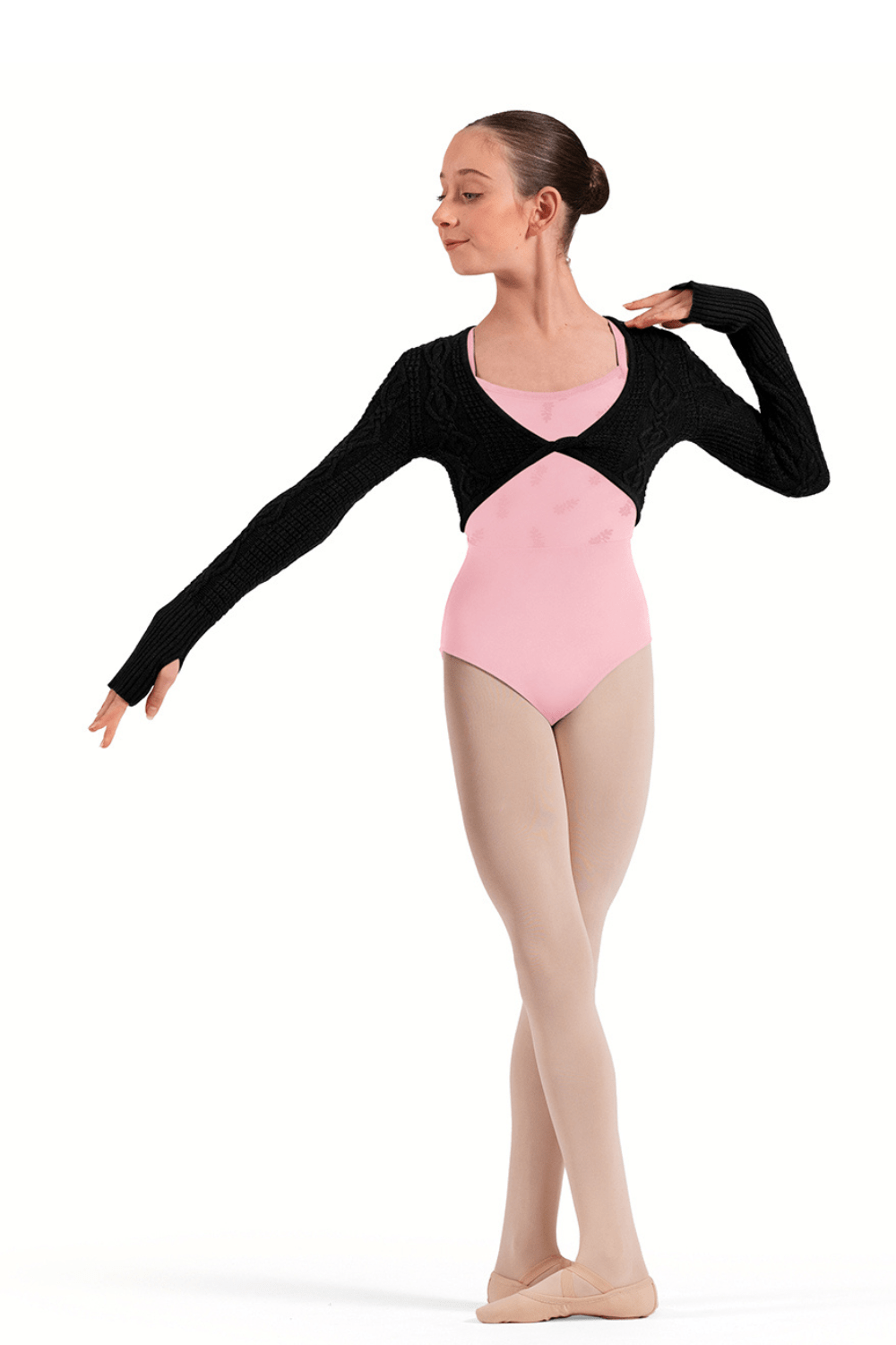 BLOCH CZ30043 GIRLS TWIST FRONT KNIT TOP - The Dance Shoppe