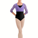 BLOCH CZ30035 GIRLS 3/4 SLEEVE WRAP TOP - The Dance Shoppe