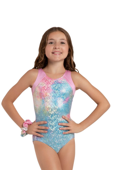 CAPEZIO 12300C GIRLS UNICORN DISCO SHINE BRIGHT TANK LEOTARD