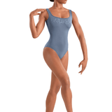 MIRELLA M50005LM WOMEN BACK MESH TANK LEOTARD - The Dance Shoppe