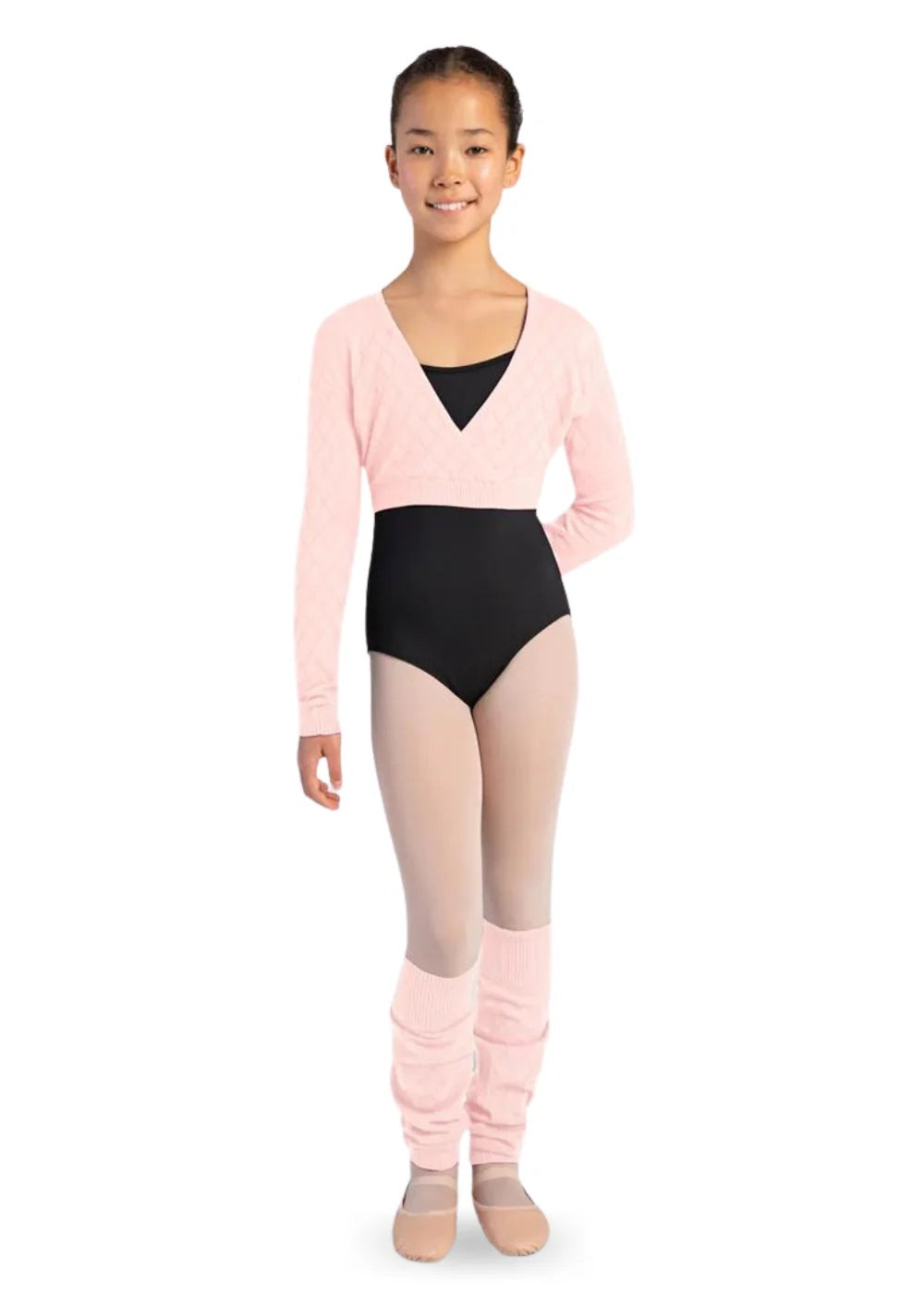 BLOCH CZ3149 GIRLS JAMINCA KNIT FIXED WRAP TOP