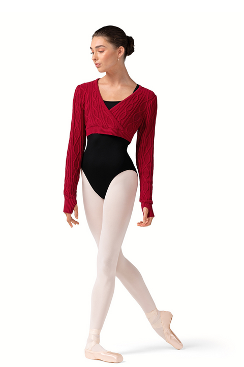 BLOCH Z30012 WOMEN FIX WRAP KNIT WARM UPTOP