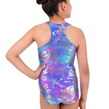 EUROTARD G00GT2 GIRLS SHIMMERING SCALLOP RACERBACK TANK LEOTARD