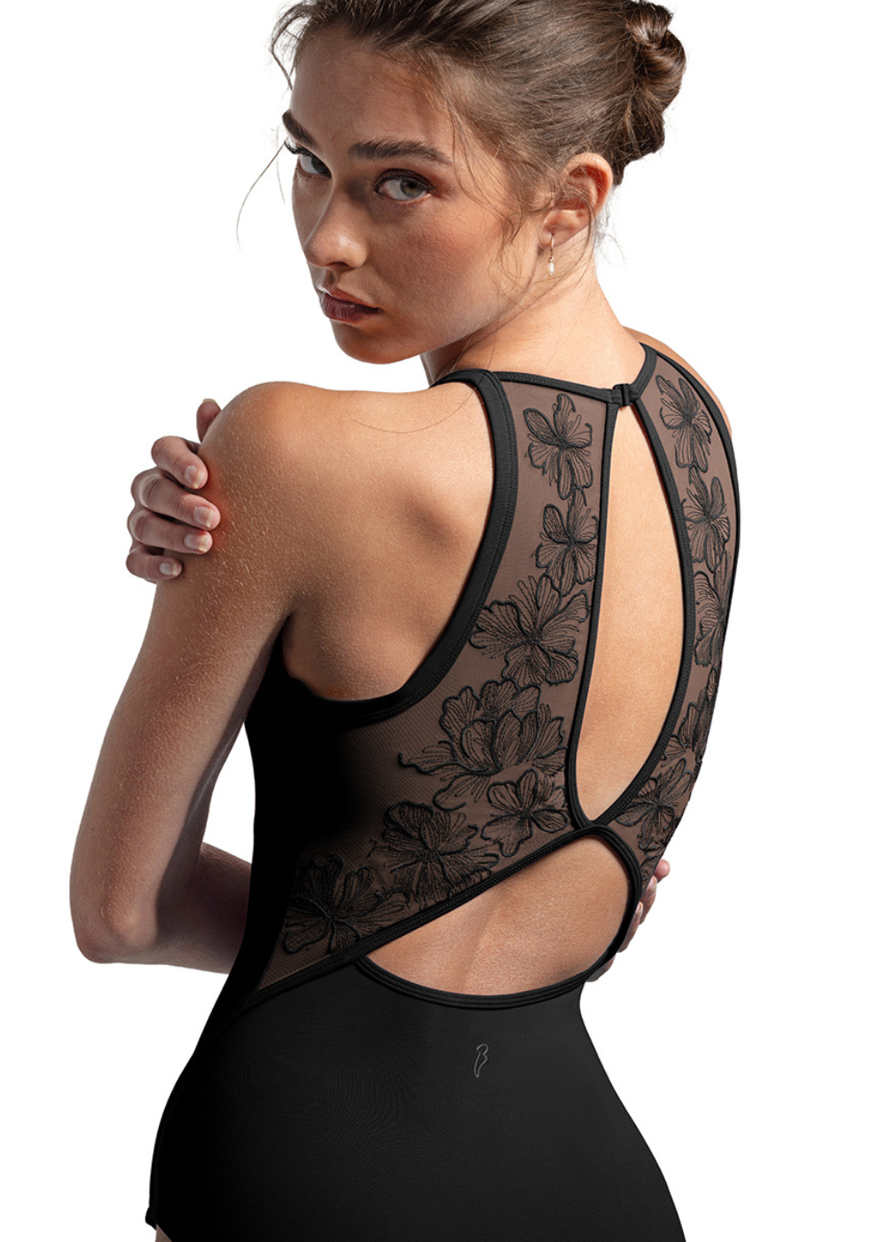 BLOCH L40002 LADIES IRIS FLORAL HALTERNECK LEOTARD