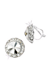 GLAMOUR GODDESS RHINESTONE CLIP-ON/PIERCED RIVOLI DANCE EARRINGS