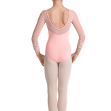 MIRELLA M60002C GIRLS MESH 3/4 SLEEVE LEOTARD