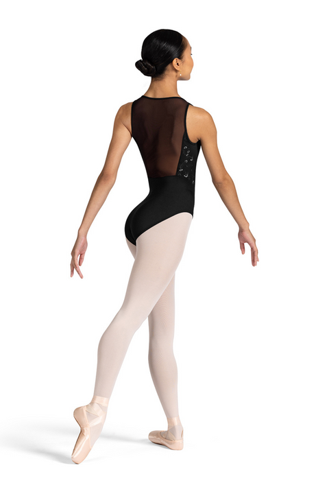 BLOCH L3355 WOMEN SQUARE NECK MESH BACK LEOTARD