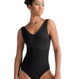 BALLET ROSA LUCILLE WOMEN EMBELLISHED V-FRONT LOW BACK LEOTARD