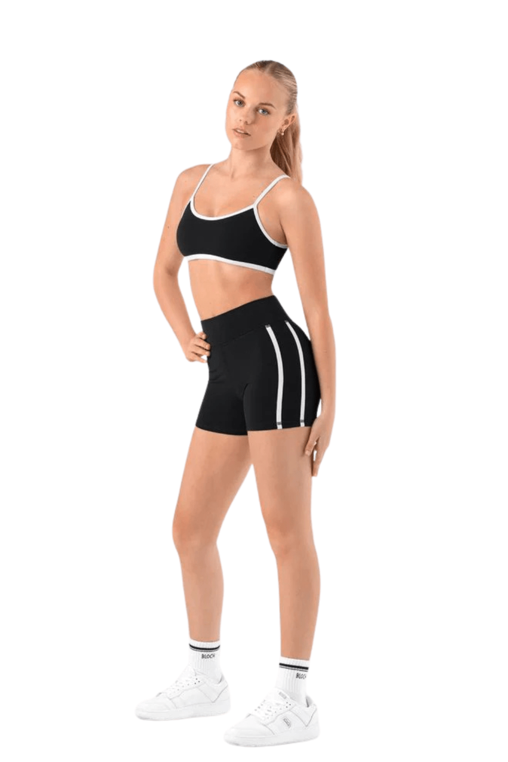 BLOCH D55689G GIRLS ECLIPSE PIPING SHORT - The Dance Shoppe