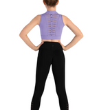 BLOCH CZ8465 GIRLS JACKY ZIP FRONT CROP TOP