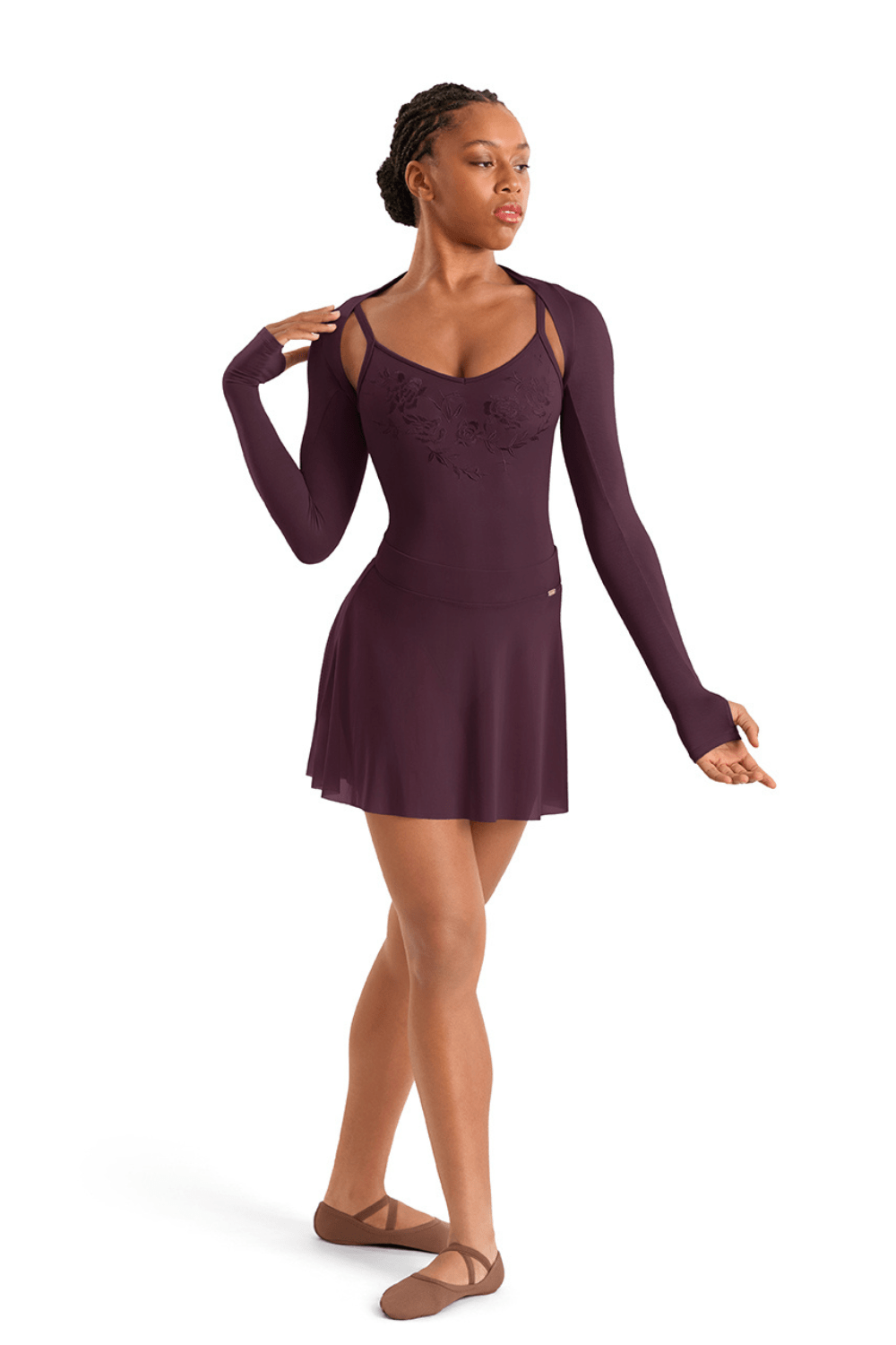 MIRELLA M30015L WOMEN LONG SLEEVE SHRUG - The Dance Shoppe