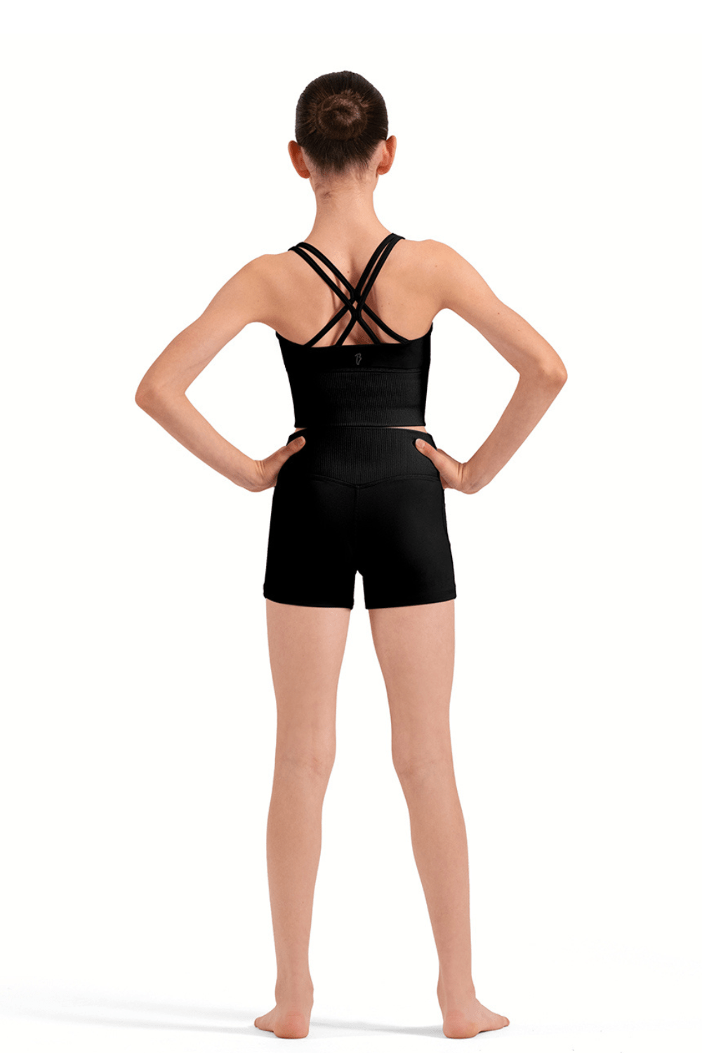 BLOCH CR90015 GIRLS RIB WAISTBAND SHORTS - The Dance Shoppe