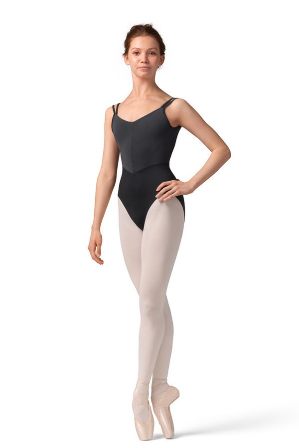MIRELLA M70001LM WOMEN STRIPE BODICE CAMISOLE LEOTARD