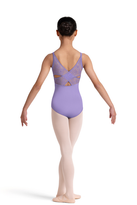 BLOCH CL70004 GIRLS BACK EMBROIDERED CAMISOLE LEOTARD