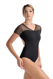 BALLET ROSA MONIA WOMEN OPEN BACK V-FRONT CAP SLEEVE LEOTARD