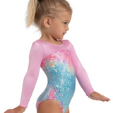 CAPEZIO12305C GIRLS UNICORN DISCO LIGHTWAVE LONG SLEEVE LEOTARD