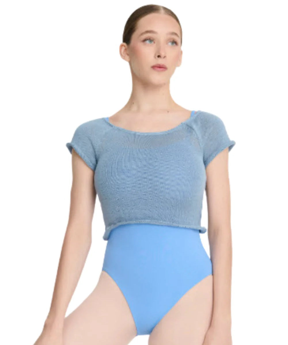 INTERMEZZO 6672 WOMEN HARINI SHORT SLEEVE CROP TOP