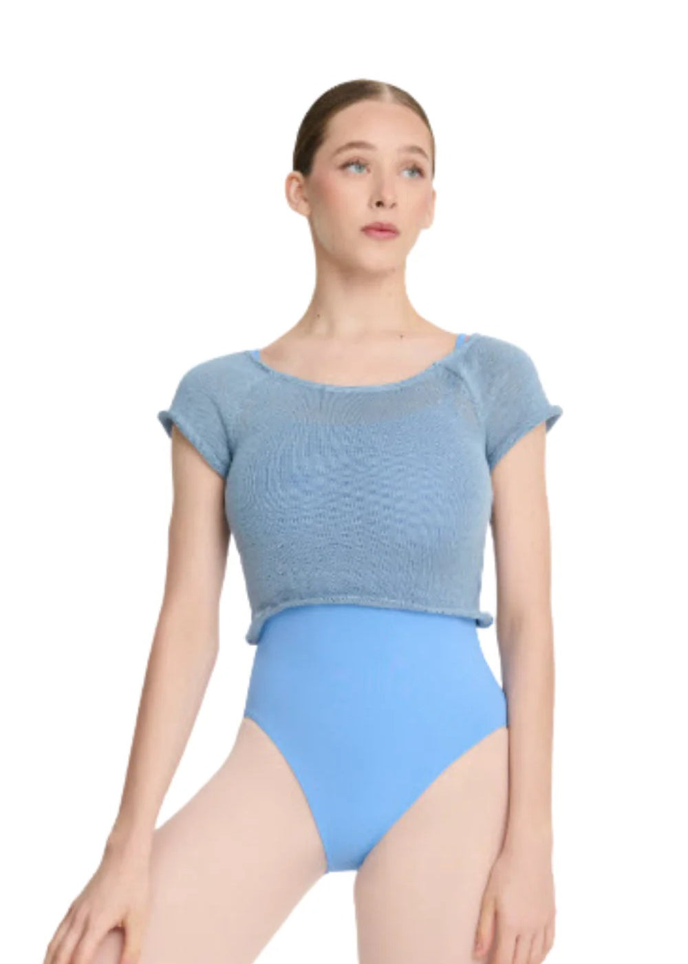 INTERMEZZO 6672 WOMEN HARINI SHORT SLEEVE CROP TOP