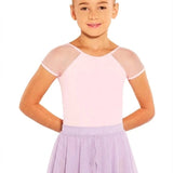 EUROTARD-41128 GIRLS TWO-TIER MESH PULL ON SKIRT