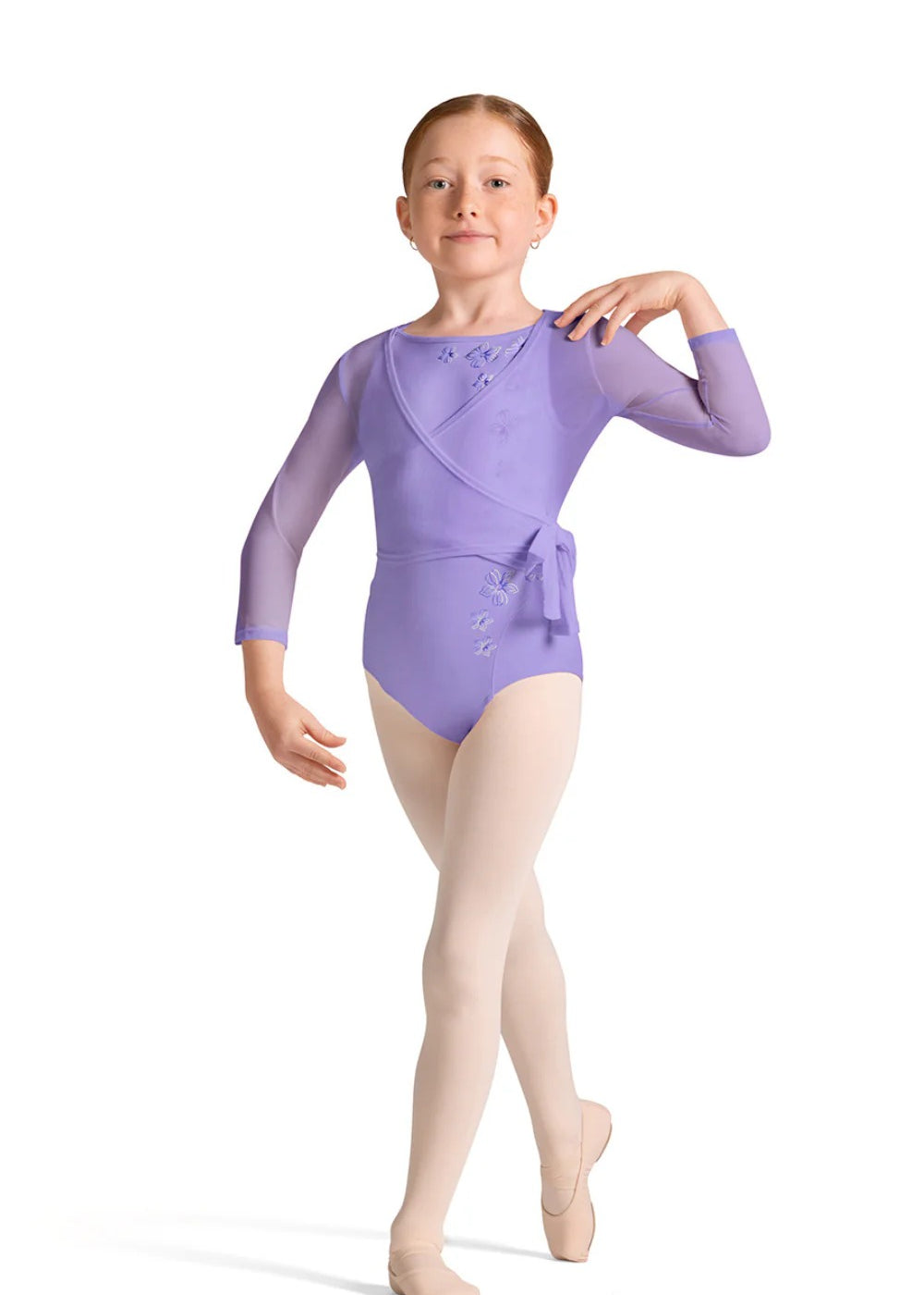 BLOCH CZ300126 GIRLS L/S WRAP TOP
