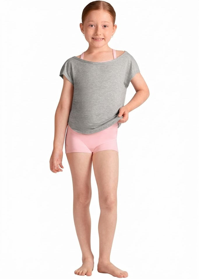 BLOCH CZ30027 GIRLS LIONA SHORT SLEEVE TOP