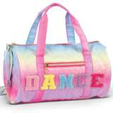 DANSHUZ B24501 GIRLS QUILTED RAINBOW DUFFLE