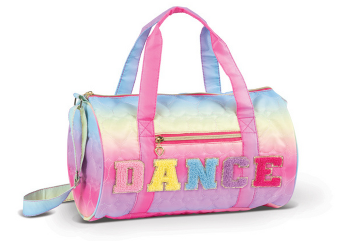 DANSHUZ B24501 GIRLS QUILTED RAINBOW DUFFLE