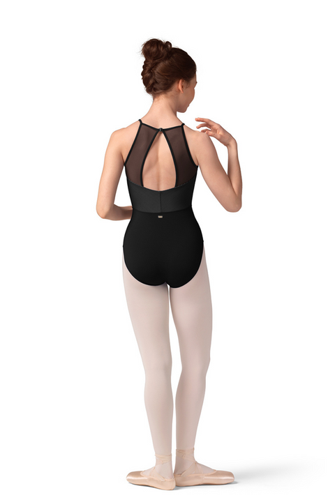 MIRELLA M40001LM WOMEN STRIPE HALTER LEOTARD
