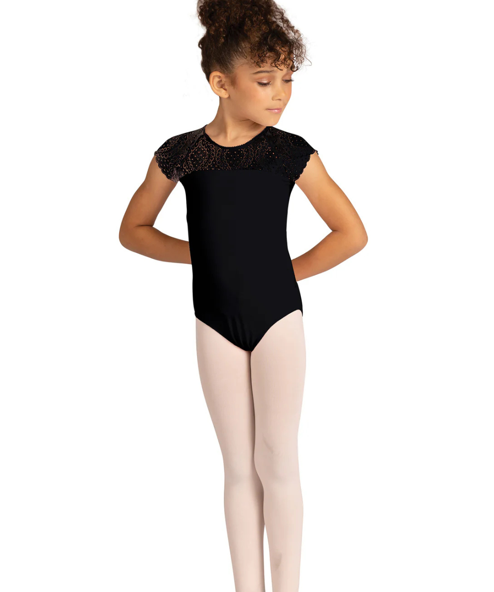 GIRLS AUDRA CAP SLEEVE LEOTARD-DANSHUZ