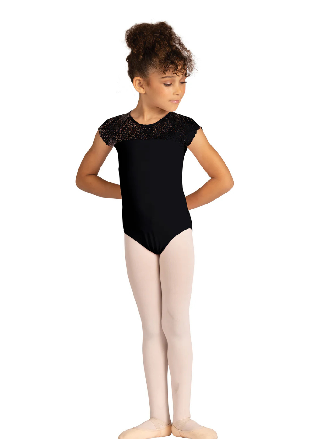 GIRLS AUDRA CAP SLEEVE LEOTARD-DANSHUZ