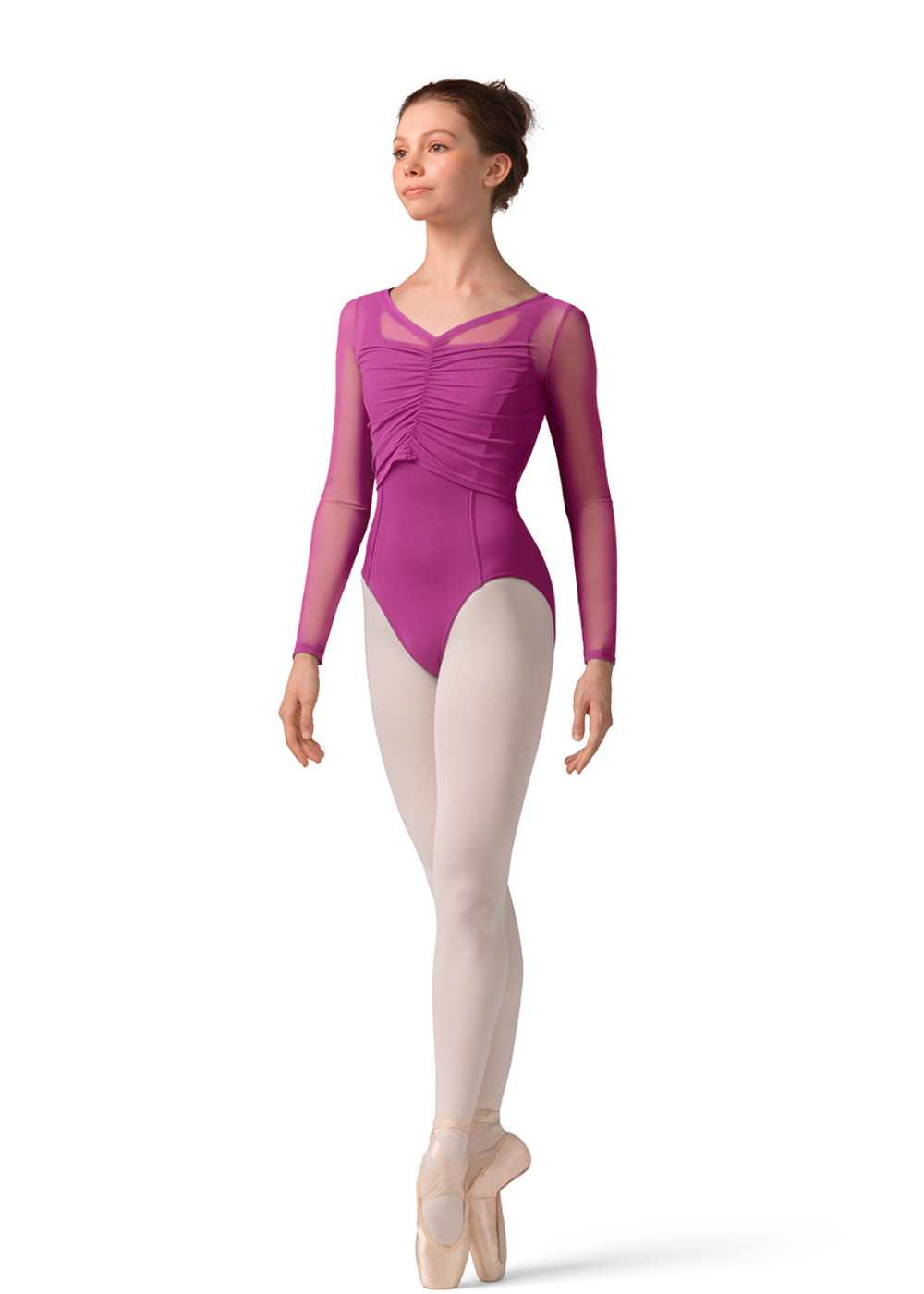 M30001L WOMEN MESH LONG SLEEVE LEOTARD-MIRELLA