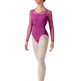 M30001L WOMEN MESH LONG SLEEVE LEOTARD-MIRELLA