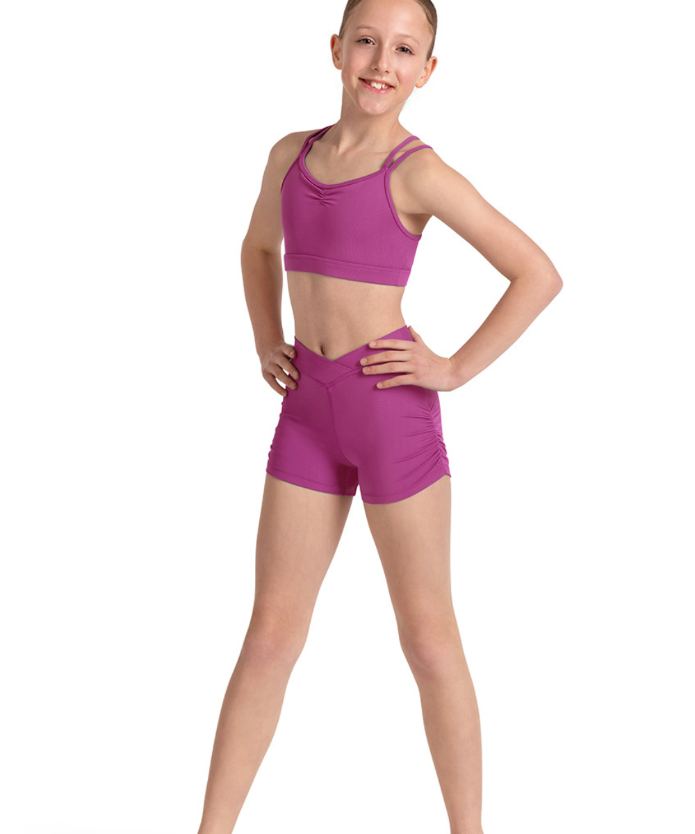 M30005C GIRLS CROSS BACK CROP TOP-MIRELLA