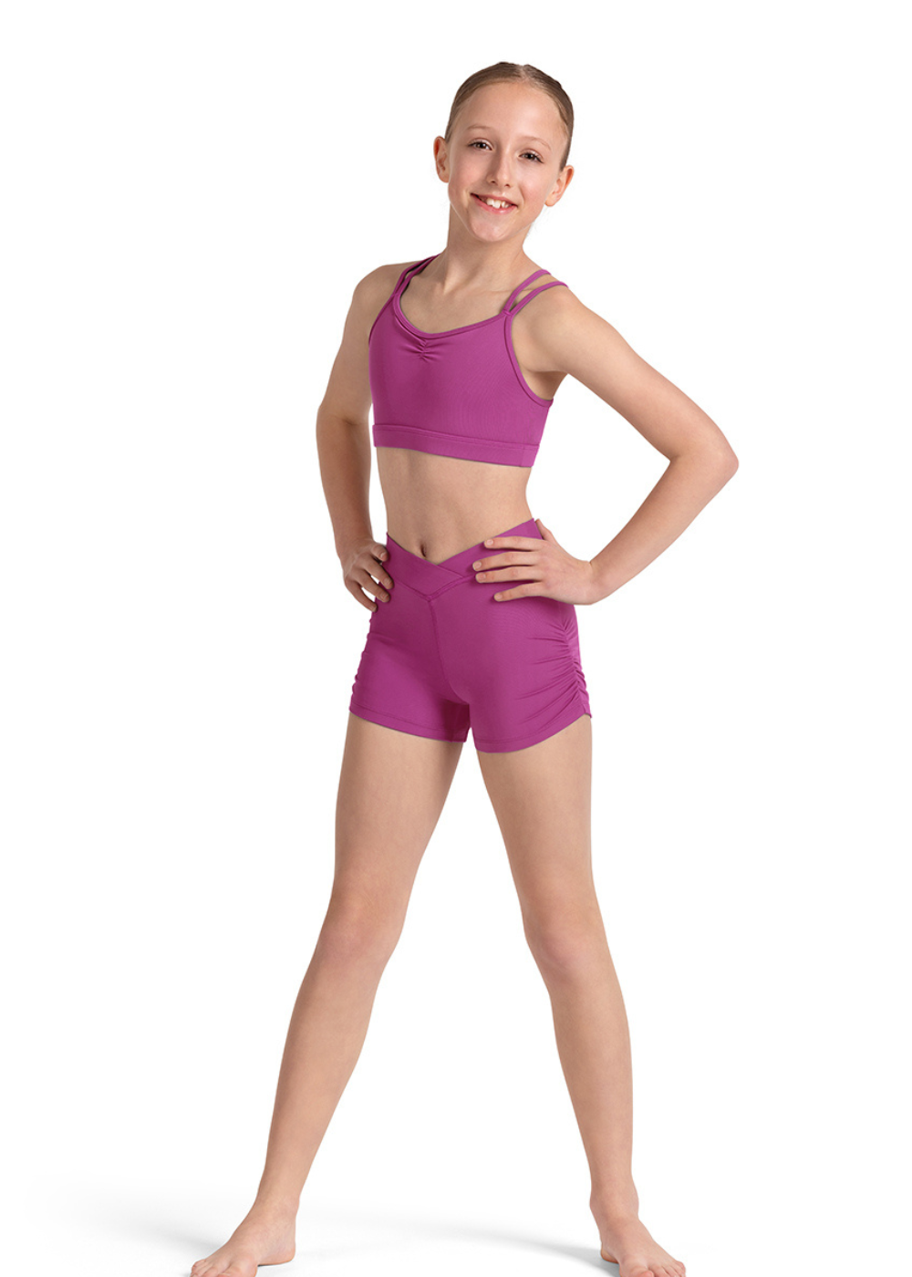 M30005C GIRLS CROSS BACK CROP TOP-MIRELLA